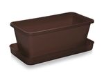 Set truhlík malý s miskou - hnědá