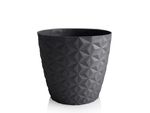 Květináč Crystal mat recyklovaný 30 cm antracit